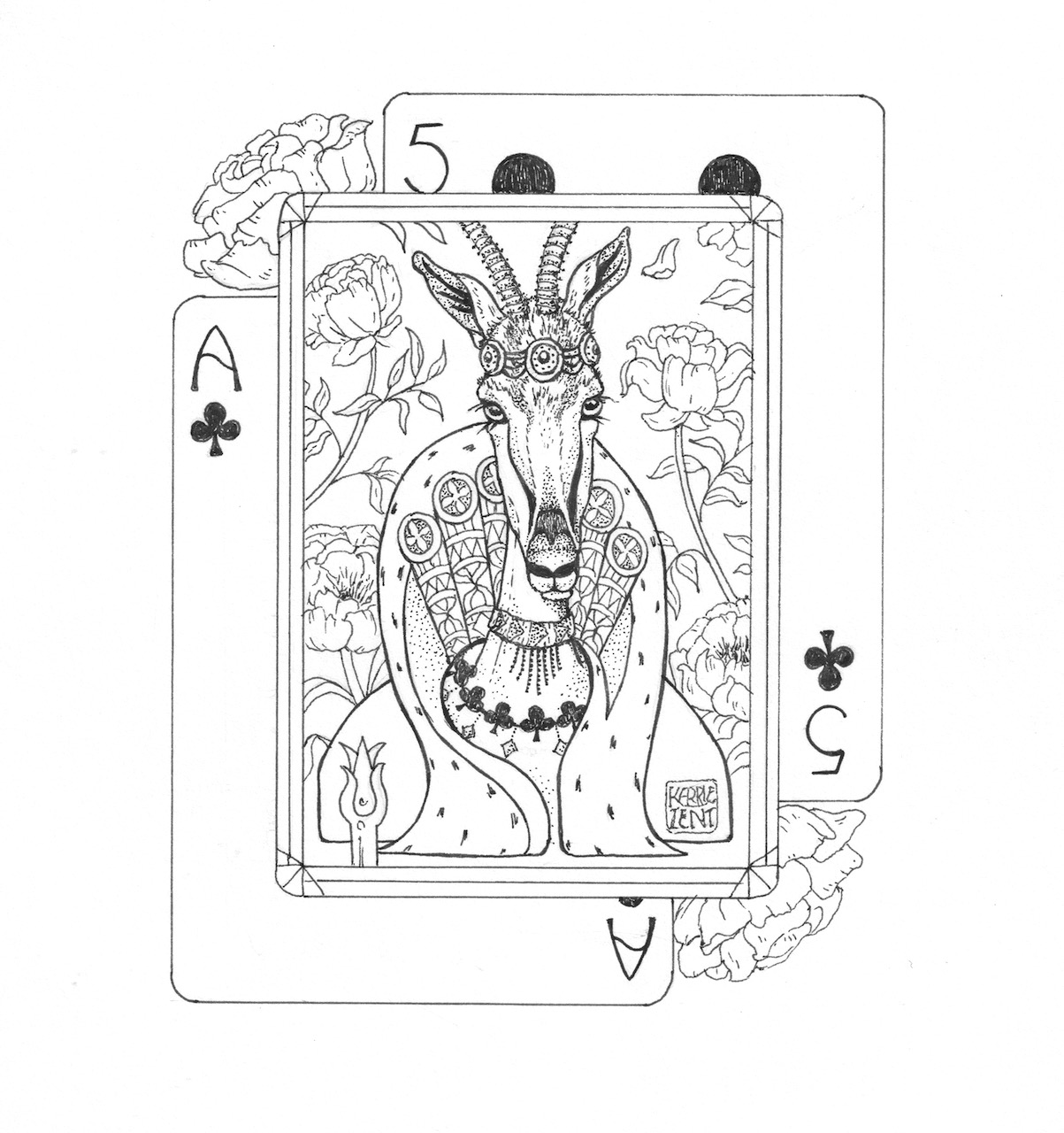 Gazelle card - BW scan